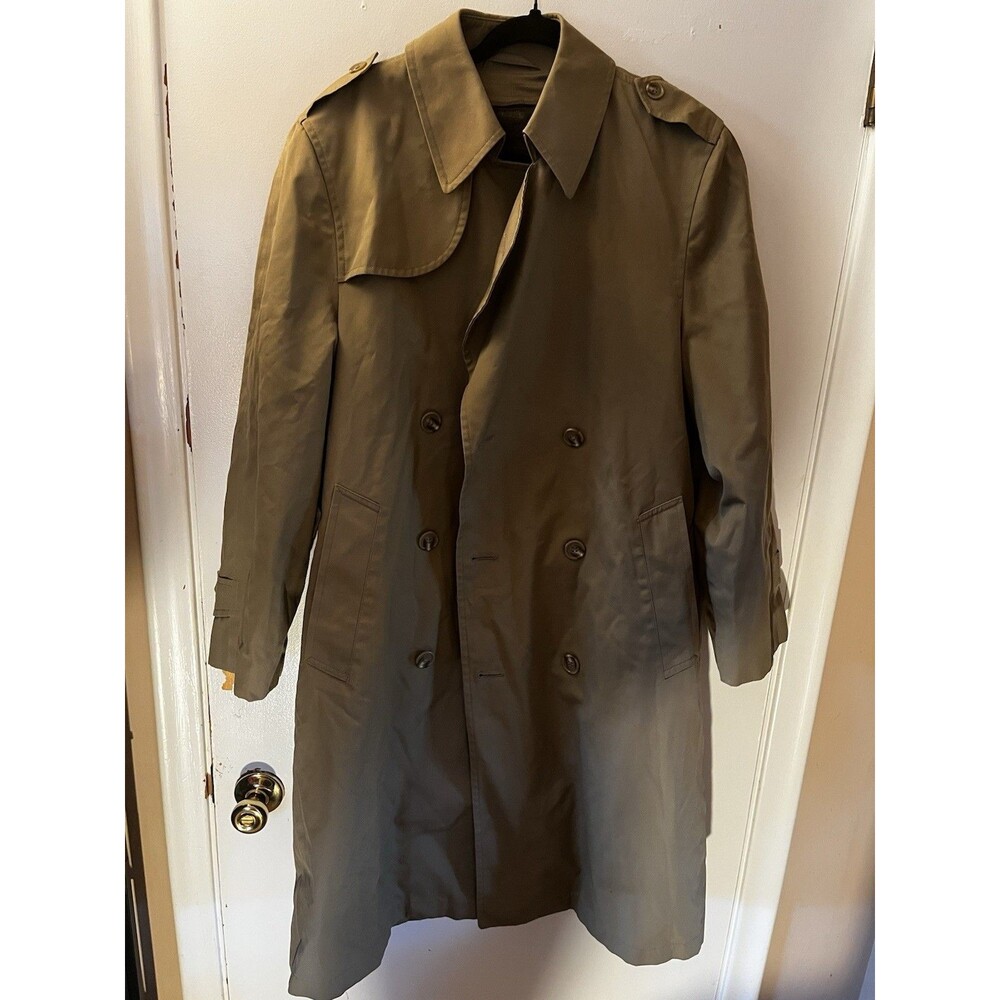 1980s Vintage Weathermaster by Hartmarx Double Breasted Trench Coat - Size 38R